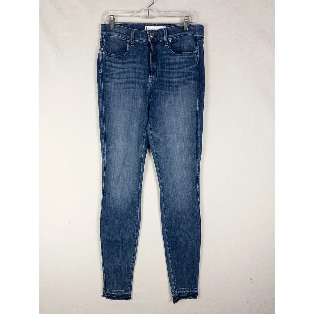 AYR Skinny The‎ Riser Jeans Womens 32x32 Cut Off Faded Mid Rise Casual